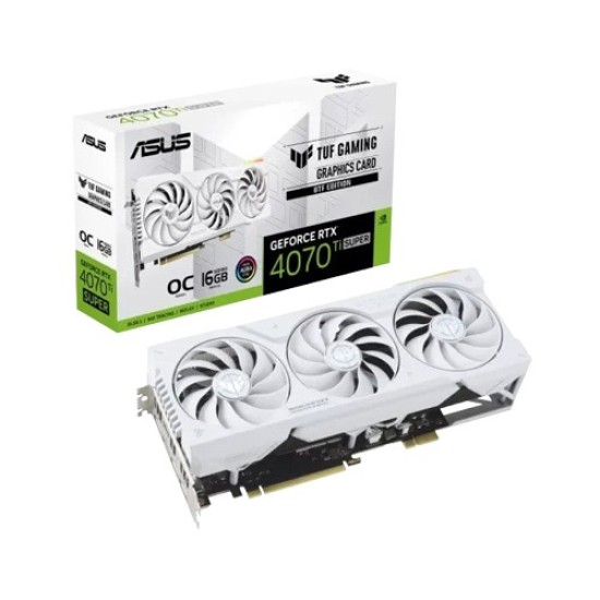 ASUS TUF Gaming GeForce RTX 4070 Ti SUPER BTF White OC Edition 16GB GDDR6X Graphics Card