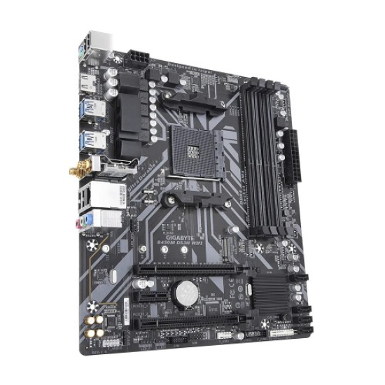 GIGABYTE B450M DS3H WIFI AM4 Micro ATX Motherboard