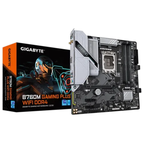 GIGABYTE B760M GAMING PLUS WIFI DDR4 Micro ATX Motherboard