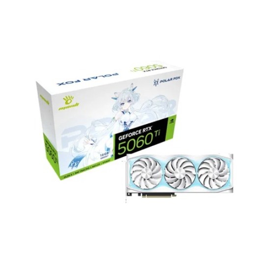 Manli Polar Fox GeForce RTX 5060 Ti OC Triple Fan 16GB GDDR7 Graphics Card
