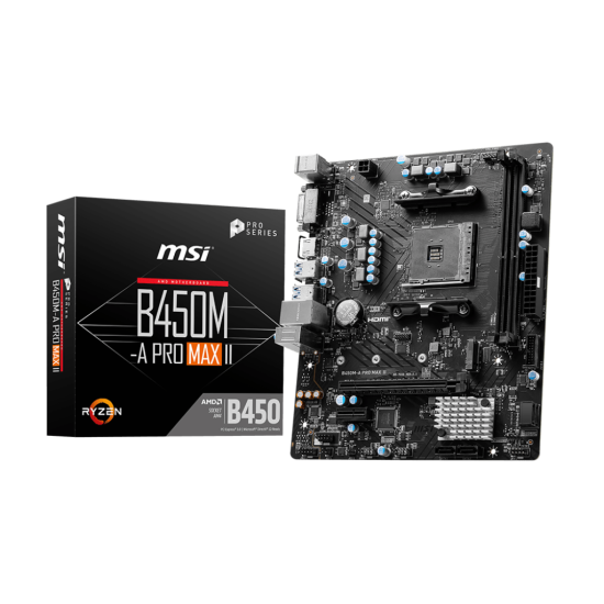MSI B450M-A PRO MAX II AMD AM4 Motherboard