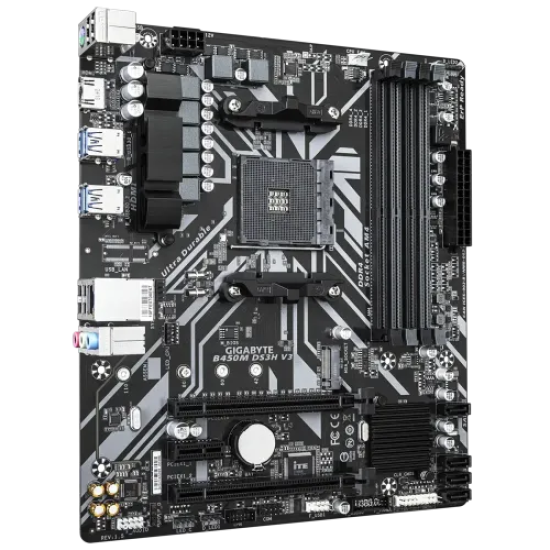 Gigabyte B450M DS3H V3 AMD AM4 Micro ATX Motherboard