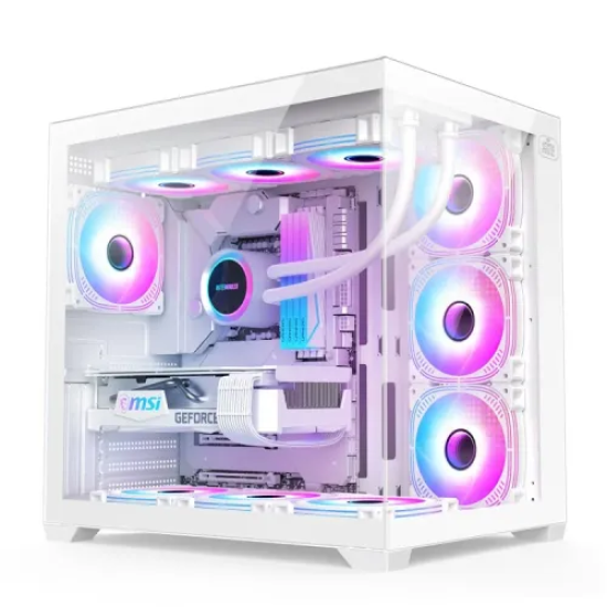 Monarch City Ranger X7 ARGB Mid-Tower ATX Gaming Case White