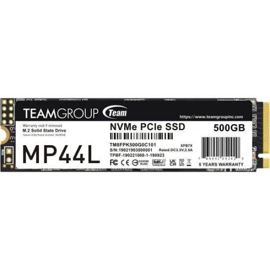 Team MP44L 500GB M.2 PCIe Gen4 NVMe SSD