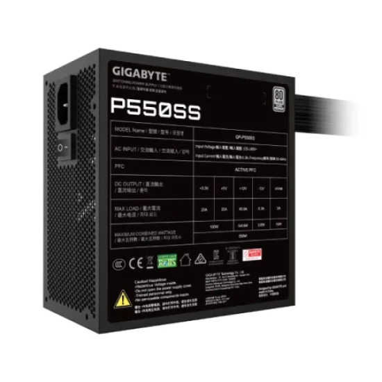 Gigabyte P550SS 550W 80 Plus Silver ATX Power Supply