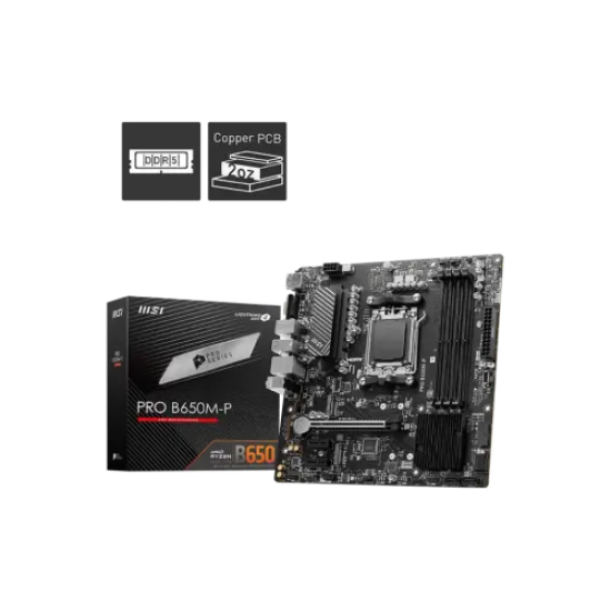 MSI PRO B650M-P DDR5 AMD AM5 mATX Motherboard